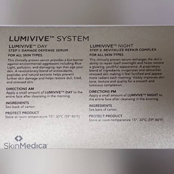 SkinMedica Lumivive System Travel Minis NIB - Picture 2 of 3